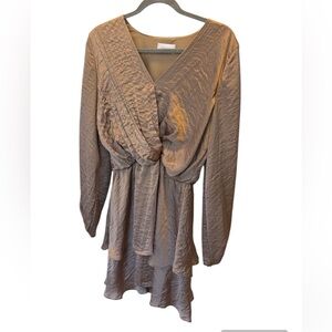 Gold tier mini dress